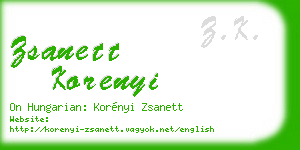zsanett korenyi business card