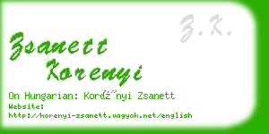 zsanett korenyi business card